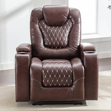 Single leather recliner discount chair